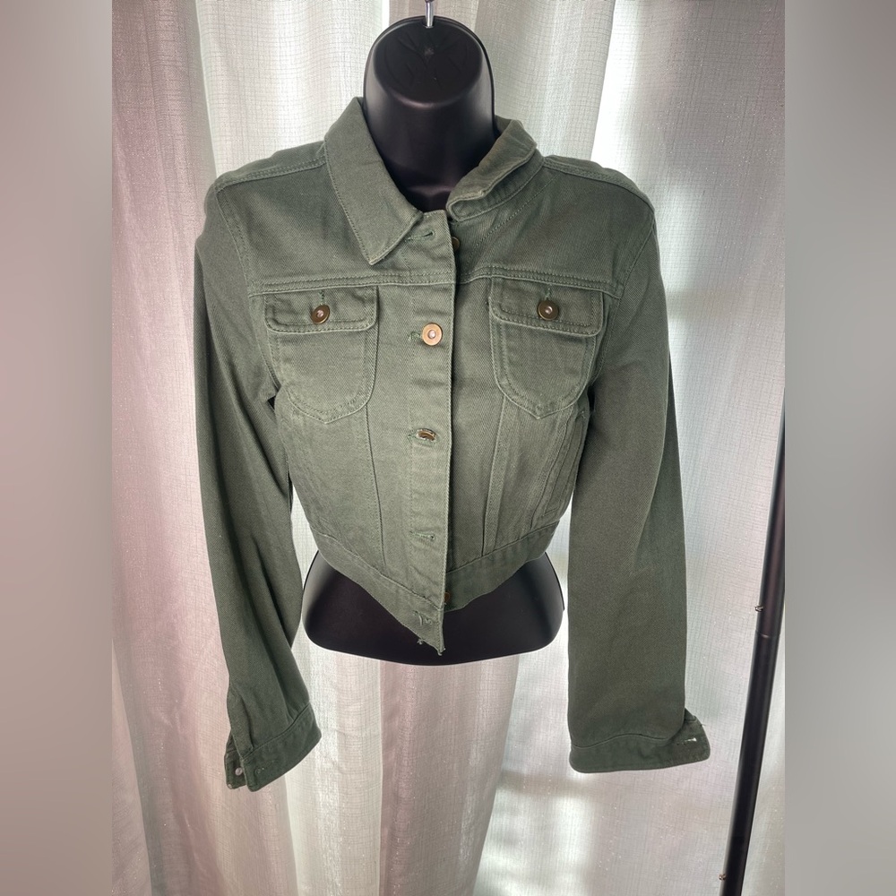 Modish One Green Denim Jacket